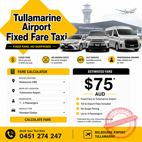 Melbourne Tullamarine Airport Fixed Fare Taxi